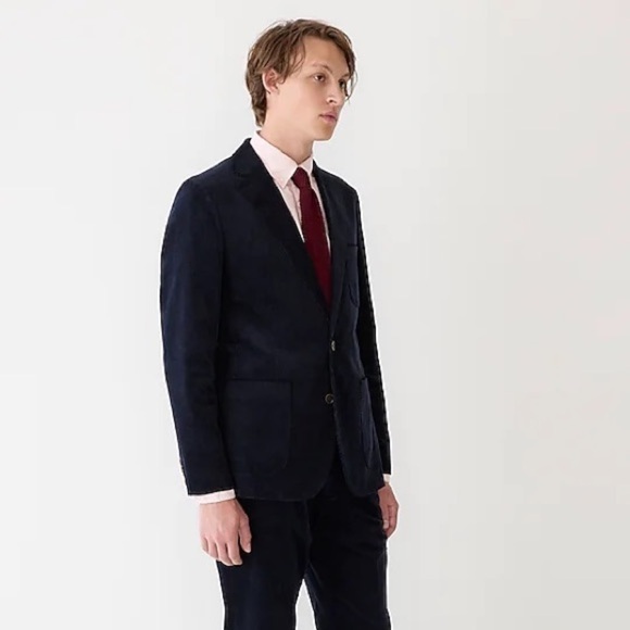 𝅺J.CREW Mens Navy Classic Corduroy Blazer Jacket Slim Fit M - Picture 2 of 16